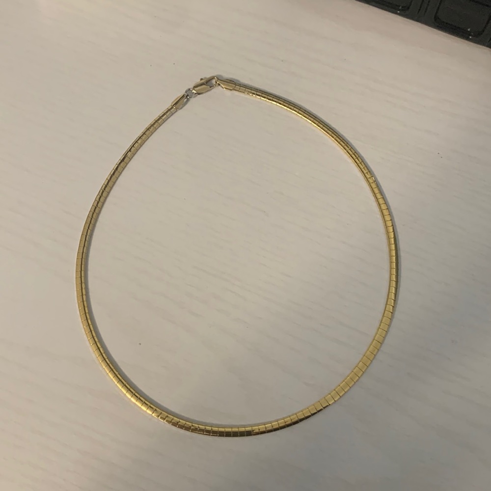 Lia Sophia Omega Necklace - Reversible (gold one side, silver other side)